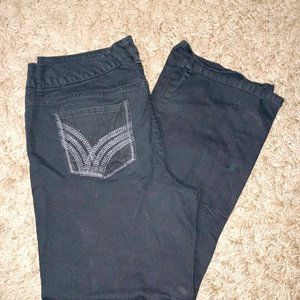 Women's black denim jeans Faded Glory size 16W